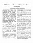 Research paper thumbnail of N-FIB: Scalable, Memory Efficient Name-based Forwarding