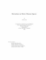 Research paper thumbnail of Derivations on metric measure spaces