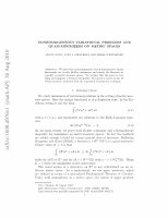 Research paper thumbnail of Nonhomogeneous Variational Problems and Quasi-Minimizers on Metric Spaces