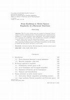 Research paper thumbnail of From Euclidean to Metric Spaces: Regularity of p-Harmonic Functions