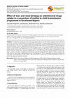 Research paper thumbnail of Effect of Test- and -Treat Strategy on Antiretroviral Drugs Uptake in a Prevention of Mother to Child Transmission Programme in Southwest Nigeria