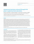 Research paper thumbnail of Interpersonal synchrony enhanced through 20 Hz phase-coupled dual brain stimulation