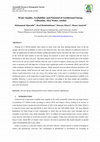 Research paper thumbnail of Water Quality, Availability and Potential of Geothermal Energy Utilization, Afra Water, Jordan