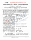 Research paper thumbnail of Enhanced Efficient K-Means Clustering Algorithm.pdf