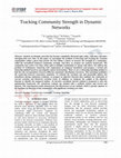 Research paper thumbnail of Tracking Community Strength in Dynamic