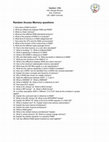 Research paper thumbnail of Random Access Memory questions