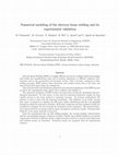 Research paper thumbnail of Numerical modeling of the electron beam welding and its experimental validation