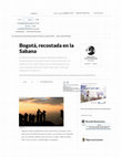 Research paper thumbnail of Bogotá, recostada en la Sabana