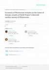 Research paper thumbnail of In search of Pleistocene remains at the Gates of Europe: results from the PaGE Project's directed surface survey of Pleistocene sediments in the basin of Megalopolis