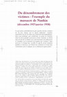 Research paper thumbnail of -« Du dénombrement des victimes : l’exemple du massacre de Nankin (décembre 1937-janvier 1938) »,Cahiers d'études et de recherches du musée de l'Armée, hors-série n°5, 2012, pp. 183-195