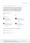 Research paper thumbnail of A new Early Pleistocene locality with vertebrates from the Mygdonia Basin (Macedonia, Greece): Tsiotra Vryssi