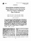 Research paper thumbnail of Enkephalinase inhibition facilitates sexual behavior in the male rat but does not produce conditioned place preference