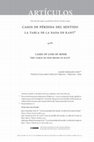 Research paper thumbnail of Casos de pérdida del sentido. La tabla de la nada en Kant