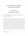 Research paper thumbnail of The Practical Aim of Ethics: 'Ethical Societies' as Models of Public Reason [DRAFT