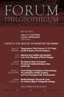 Research paper thumbnail of Forum Philosophicum 21/1 - Spring 2016: Faith in the Web of Evanescent Meaning