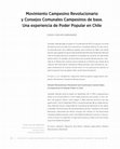 Research paper thumbnail of Movimiento Campesino Revolucionario y Consejos Comunales Campesinos de base. Una experiencia de Poder Popular en Chile