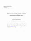 Research paper thumbnail of On the Good in Aristotle and Early Buddhism: A Response to Abraham Vélez