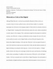 Research paper thumbnail of Mirowski as Critic of the Digital