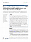 Research paper thumbnail of Discovery of novel 1,2,3‑triazole derivatives as anticancer agents using QSAR and in silico structural modification