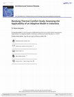 Research paper thumbnail of Report on thermal comfort study in Bandung, Indonesia