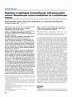 Research paper thumbnail of Response to sublingual immunotherapy with grass pollen extract: Monotherapy versus combination in a multiallergen extract