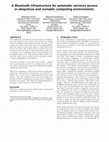 Research paper thumbnail of A Bluetooth infrastructure for automatic services access in ubiquitous and nomadic computing environments