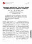 Research paper thumbnail of Rate Equation for the Nonlinear Phase Shift in Yb-Doped Optical Fibers Under Resonant Diode-Laser Pumping