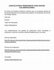 Research paper thumbnail of CONVOCATORIA PERMANENTE PARA ENVIAR COLABORACIONES