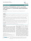 Research paper thumbnail of Prevalence of dyslipidemia and its association with insomnia in a community based population in China