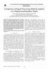 Research paper thumbnail of THE 10 th INTERNATIONAL SYMPOSIUM ON ADVANCED TOPICS IN ELECTRICAL ENGINEERING Comparison of Signal Processing Methods Applied on a Magnetocardiographic Signal