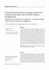 Research paper thumbnail of Reference intervals for troponin I, creatine kinase fraction MB mass and myoglobin