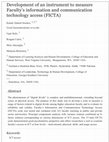 Research paper thumbnail of Development of an instrument to measure Faculty's information and communication technology access (FICTA