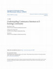 Research paper thumbnail of Association for Information Systems Understanding Continuance Intention in E- learning Community Recommended Citation