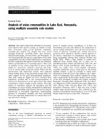 Research paper thumbnail of Analysis of avian communities in Lake Guri, Venezuela, using multiple assembly rule models