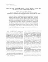 Research paper thumbnail of The effects of herbivore density on soil nutrients and tree growth in tropical forest fragments