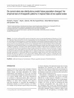 Research paper thumbnail of Do current stem size distributions predict future population changes? An empirical test of intraspecific patterns in tropical trees at two spatial scales