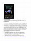 Research paper thumbnail of RESEARCH DESIGN: QUANTITATIVE, QUALITATIVE, MIXED METHODS, ARTS-BASED, AND COMMUNITY-BASED PARTICIPATORY RESEARCH APPROACHES