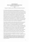 Research paper thumbnail of Emotional Experience: Affective Consciousness and its Role in Emotion Theory