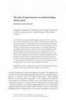 Research paper thumbnail of The role of suspiciousness in understanding others' goals Benefits or detriments