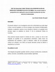 Research paper thumbnail of TEST DE IGUALDAD COMO TÉCNICA DE INTEREPRETACIÓN DE DERECHOS FUNDAMENTALES EN COLOMBIA: Una revisión desde la perspectiva de su aplicación como de medio de protección de otros derechos fundamentales