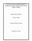 Research paper thumbnail of The Role of Social Entrepreneurship in Enabling Economic Opportunities for the Poor in Nigeria