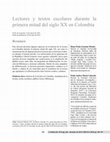 Research paper thumbnail of Lectores y textos escolares durante la primera mitad del siglo XX en Colombia