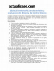 Research paper thumbnail of Guía] Cuestionario para la revisión y evaluación del Sistema de Control Interno