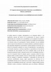 Research paper thumbnail of Convocatoria de propuestas de comunicación: IV Congreso Internacional sobre Educación y accesibilidad en