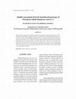 Research paper thumbnail of Quality assessment of newly introduced genotypes of European radish (Raphanus sativus L)