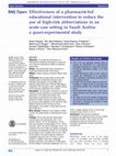 Research paper thumbnail of Effectiveness of a pharmacist-led educational intervention to reduce the use of high-risk abbreviations in an acute care setting in Saudi Arabia: a quasi-experimental study