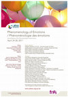 Research paper thumbnail of Phenomenology of Emotions