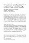 Research paper thumbnail of Paul D. Jorgensen, Geoboo Song, and Michael D. Jones, "Public Support for Campaign Finance Reform: The Role of Policy Narratives, Cultural Predispositions, and Political Knowledge in Collective Preference Formation." Social Science Quarterly (2017, Early View)