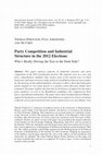 Research paper thumbnail of Thomas Ferguson, Paul D. Jorgensen, and Jie Chen, "Party Competition and Industrial Structure in the 2012 Elections: Who's Really Driving the Taxi to the Dark Side?" International Journal of Political Economy 42:2 (2013), 3-41.