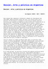 Research paper thumbnail of Dossier núm. 93: Arte y política en Argentina